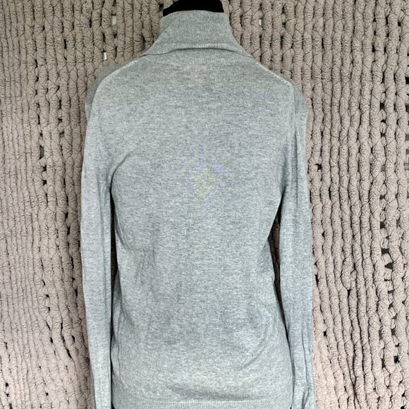 Joe Fresh Heather Grey Knit Turtleneck Sweater Size Medium - Picture 5 of 7